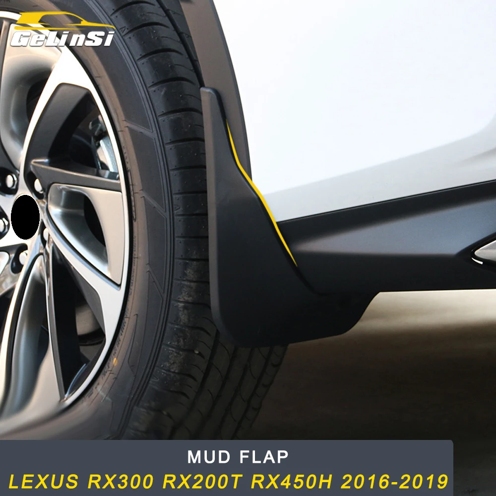 

Gelinsi Front Rear Car Mud Flap Mudflaps Splash Guards Mudguards Flares Exterior Parts for Lexus RX300 RX200t RX450h 2015-2019