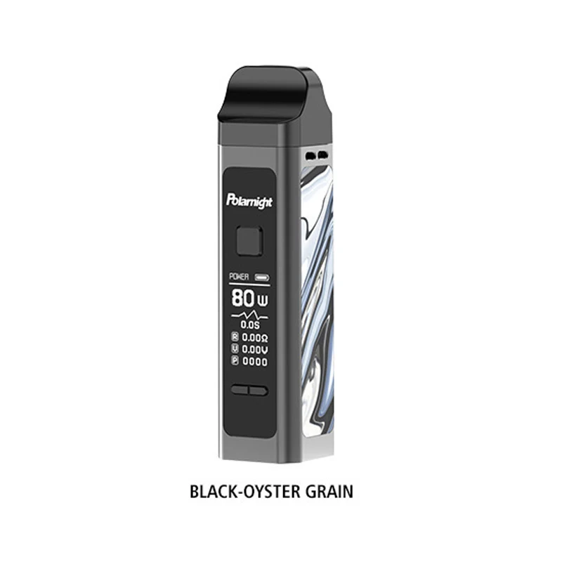 black oyster grain Новое поступление Polarnight TASTE KING RPM 80 Вт Pod Kit 1500 мАч встроенный аккумулятор с 4,0 мл и 3,5 мл pod емкость Vape Kit VS Vinci mod - Цвет: black oyster grain
