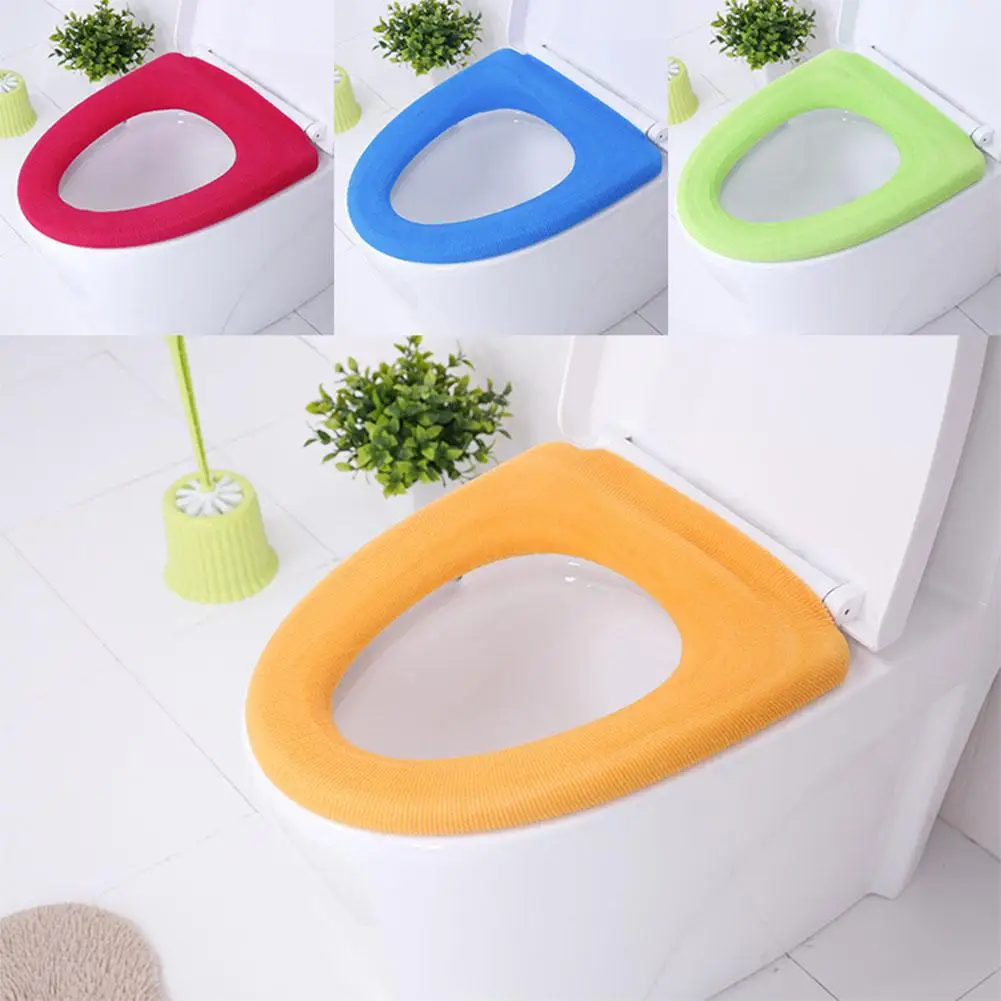 Популярная Удобная Closestool моющаяся крышка верхней крышки ванной туалет Подушечка Для сиденья мягкое сиденье для унитаза крышка случайный цвет
