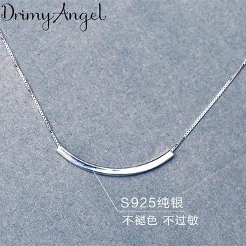 

Retro Vintage 925 Sterling Silver Chains Line Necklaces For Women Wedding Long Chains Necklaces Bridal Jewelry