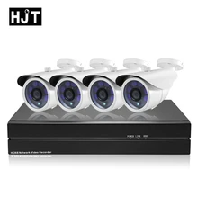 HJT ip-камера H.264 720MP P6Spro POE 48V 4CH комплект видеонаблюдения ip-камера 8CH NVR набор камеры видеонаблюдения Открытый Onrif 2,1