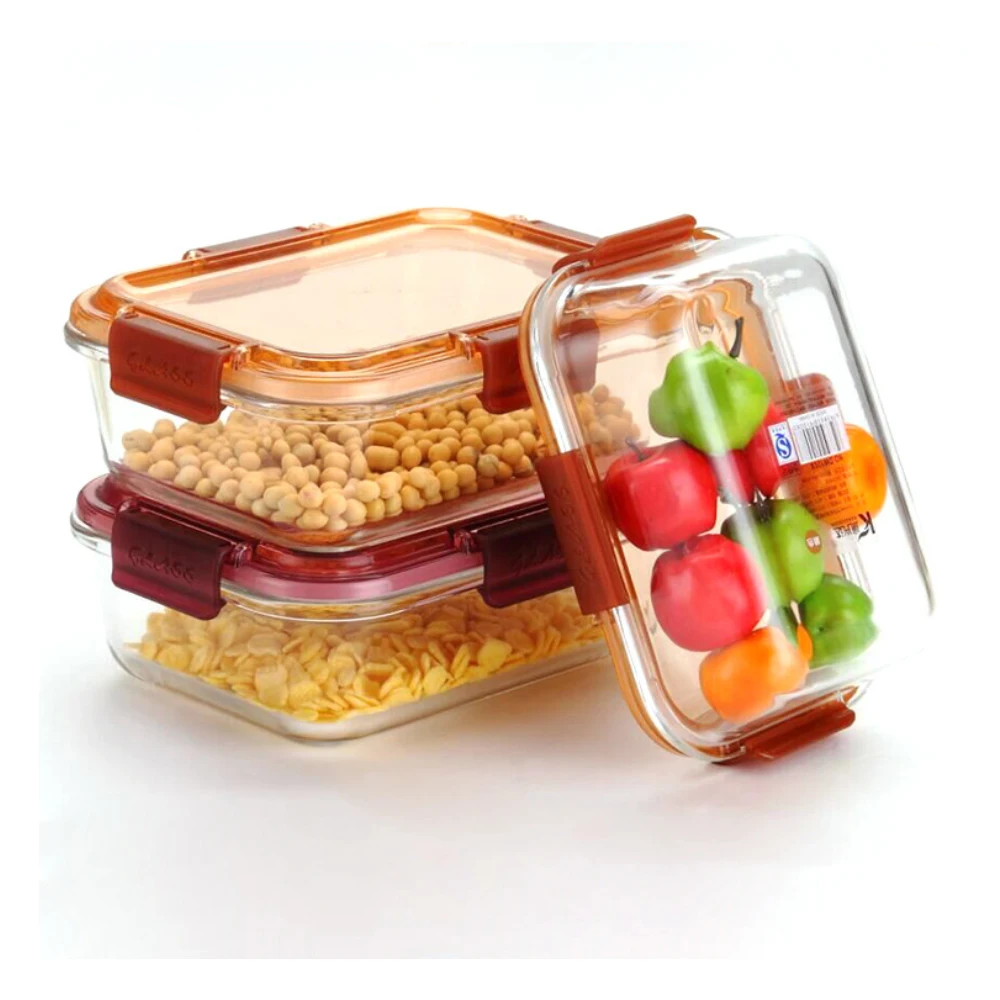 стеклянный контейнер для еды Стеклянный Ланч бокс коробка хранения Bento