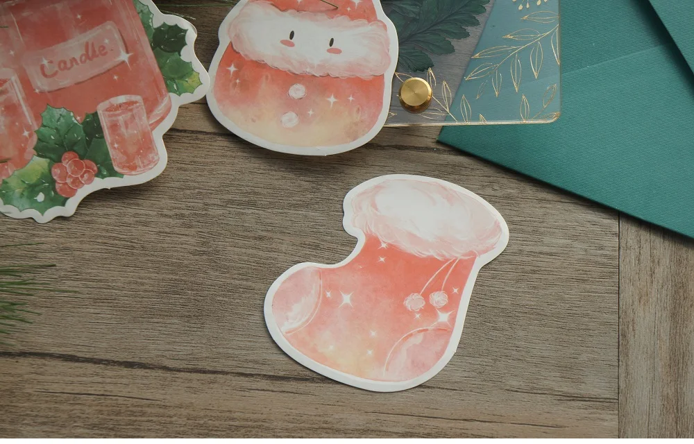 30 шт. DIY Красная рождественская свеча снеговик чулок дизайн бумаги как креативные Ремесла бумажный фон Скрапбукинг DIY использование