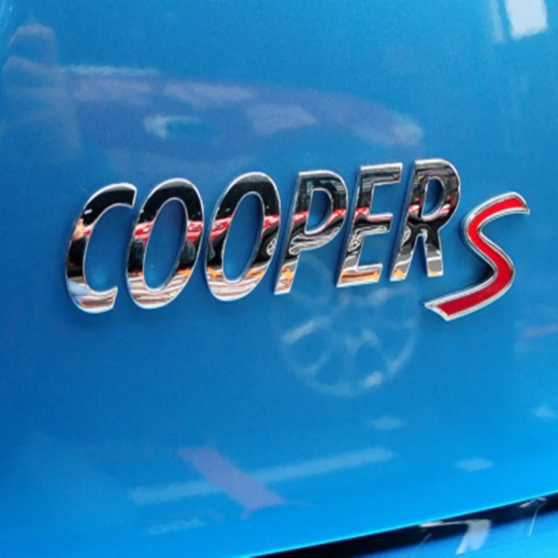 

For BMW Mini Cooper F54 F55 F56 F60 R55 R56 R60 Car Accessories For Cooper S Letters Automobile Rear Trunk Emblem Badge Sticker