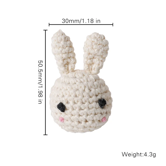 1PC Baby Pacifier Chain Crochet  Cute Rabbit Panda Beads DIY Wooden Teething Pacifier Clips Knitting Jewelry Crib Baby Product 2