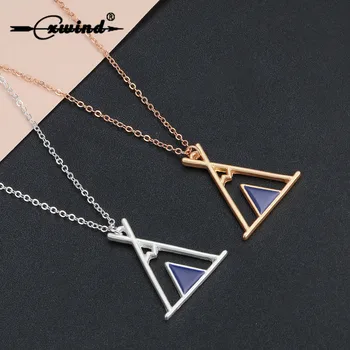 

Cxwind Bohemian Hollow Triangle Pendant Necklaces Teepee Chokers Necklace Collar for Women Statement Charm Choker Jewelry