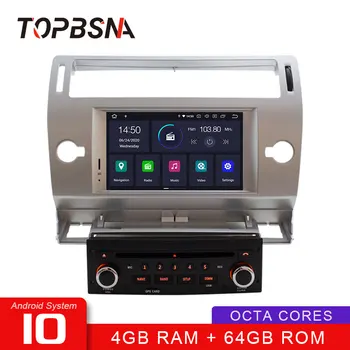 

TOPBSNA Android 10 Car Multimedia Player For Citroen C4 C-Triomphe C-Quatre 2004-2009 GPS Radio Stereo 4G+64G Octa Cores RDS DSP