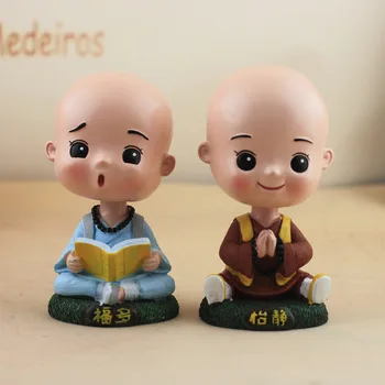 

Creative Cartoon Rotating Little Monk Car Decoration Brings Safety Car Ornament Dashboard Decoration Away Gift