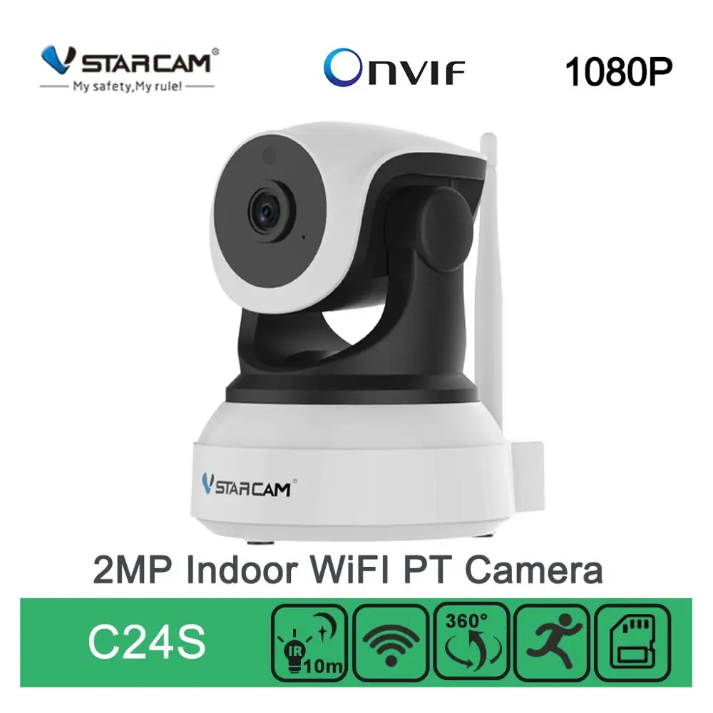 Беспроводная камера видеонаблюдения C24S VStarcam 1080P ip-камера PT Robot Wi-Fi ИК-подсветка