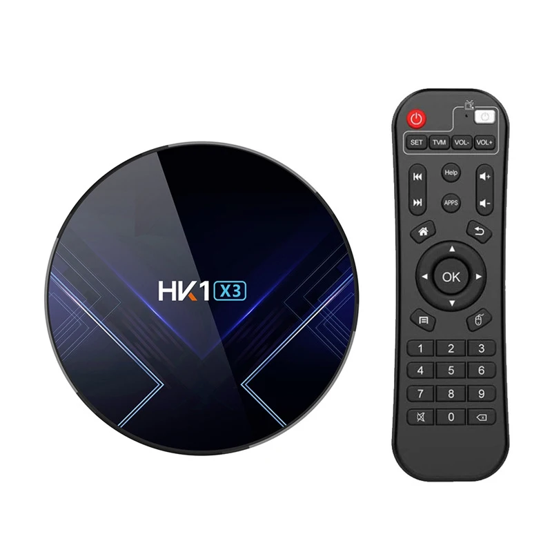 HK1X3 Amlogic S905W Smart TV Box Android 9.0 4G 128G Media player 4K Google Voice Assistant WiFi Support IPTV Media Player