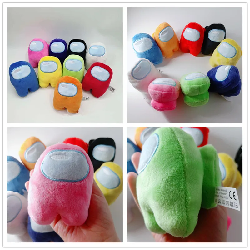 

2020 10cm Among Us Game Soft Plush Toy with Music Kawaii Stuffed Doll Christmas Gift Cute Red Small Among Us Plushie Xmas Gift