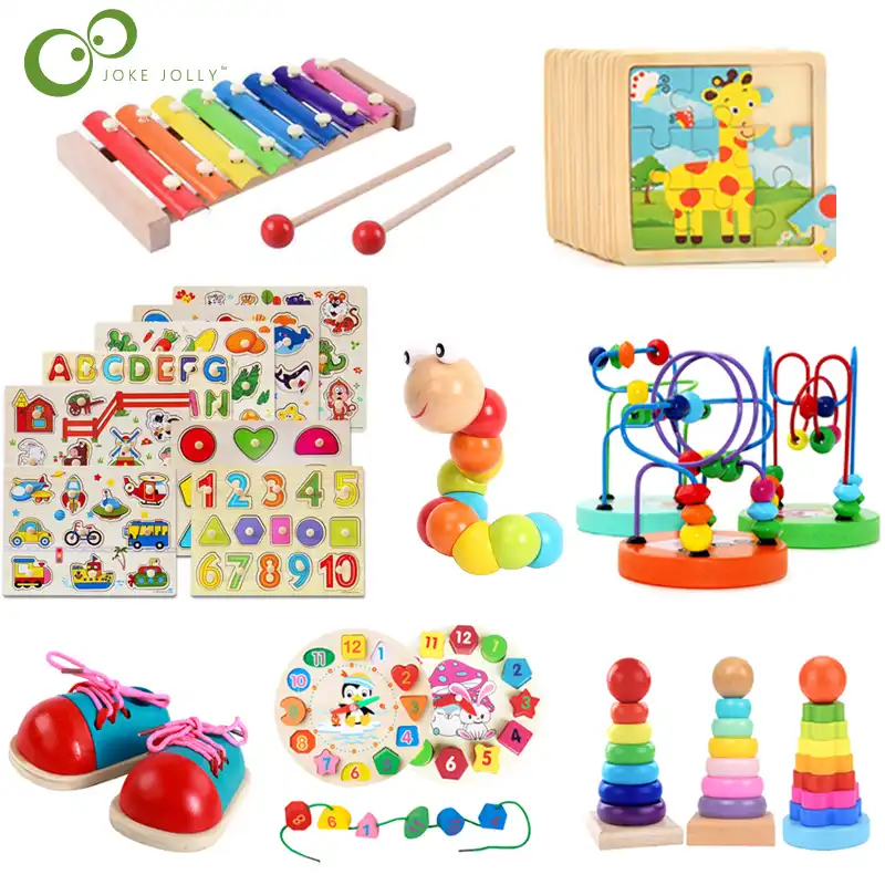 Montessori Educational Wooden Toys Baby 