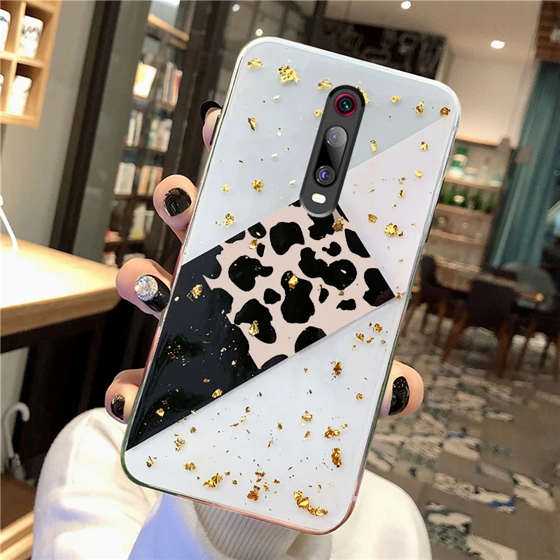 Модный чехол из золотой фольги с леопардовым принтом для Xiaomi Mi A3 9 Mi9 SE Pocophone F1 xiaomi mi