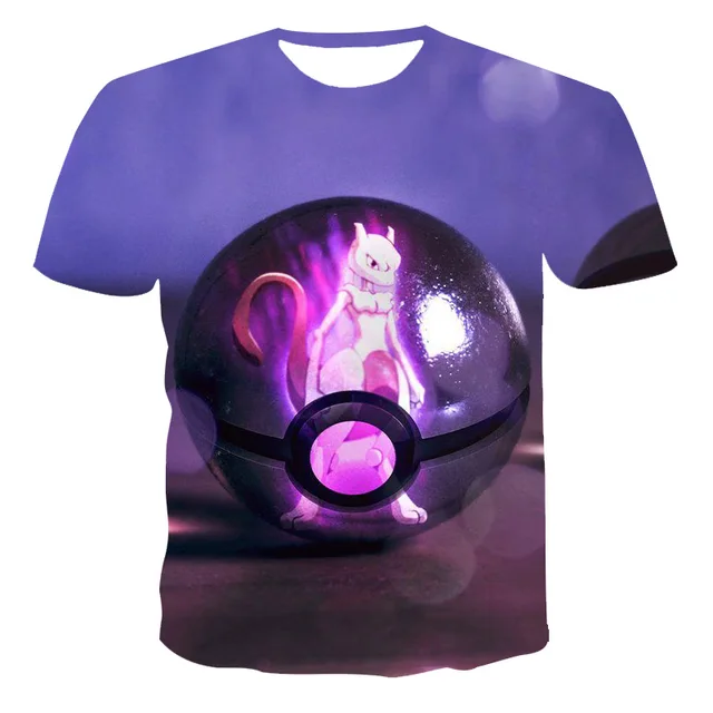 The Latest Summer Male And Female Personality Cute Anime Pokemon Pattern 3d Printing Popular Casual Loose Top Oversized T-Shirt 61545