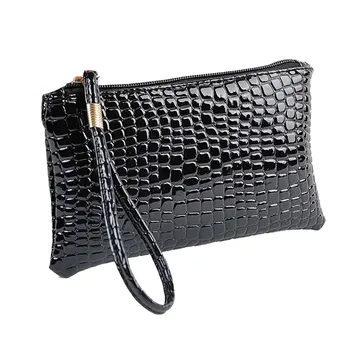 

2020 New Women Crocodile Leather Wallet Long Fashion Zipper Clutch Handbag Bag Mobile Phone Bags Coin Purse Thin Wallet