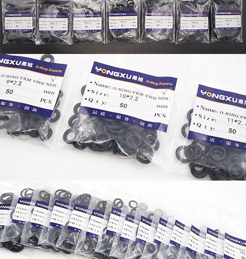 CS 2,2/2,5/3mm O-Ring Dicke Querschnitt NBR Nitrilkautschuk Dichtungsring Gummi-Waschring Großhandel in Spezifikationen – Detail 4