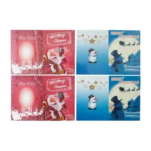 4 шт. 5D DIY Стразы для рождественских открыток, картина, полная дрель, Новогодняя Вышивка крестиком, поздравительная открытка, PAK55