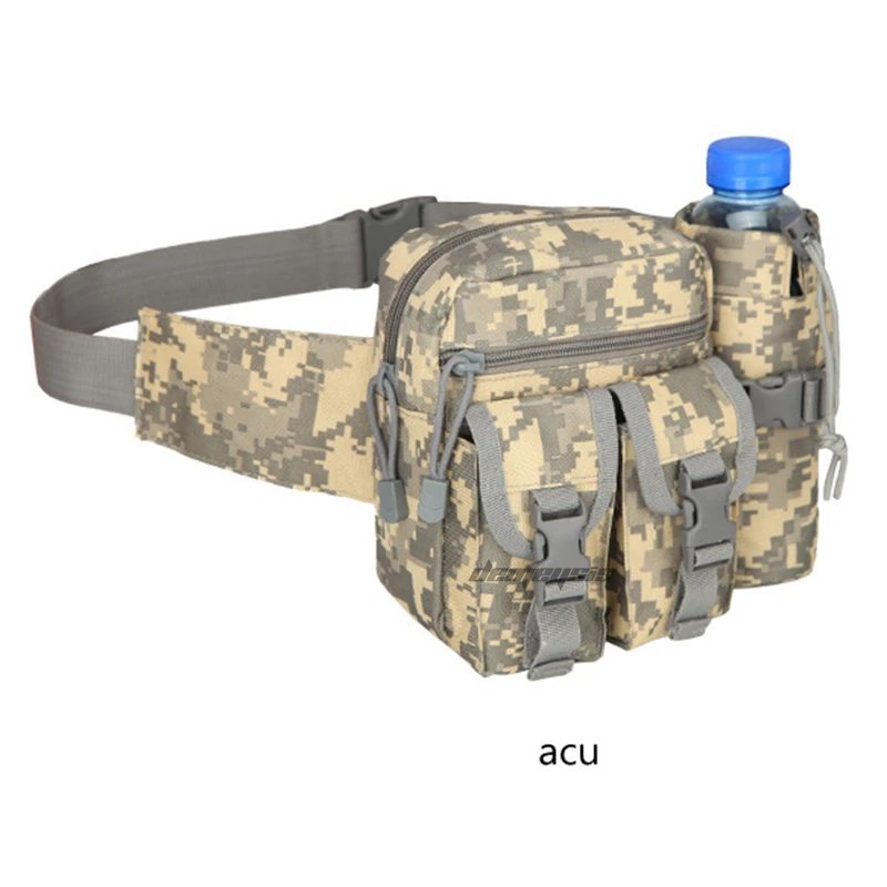 acu Tactical Hutning поясная сумка прочная Molle походная Беговая сумка со съемным чайником камуфляжная Сумка для кемпинга альпинизма поясная сумка - Цвет: acu