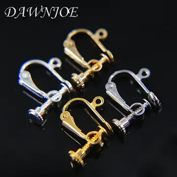 

10Pcs 4 Color Pure copper adjustable Brass Screw ear clip Non-Pierced DIY Making Earrings Jewelry Supplies Findings Component