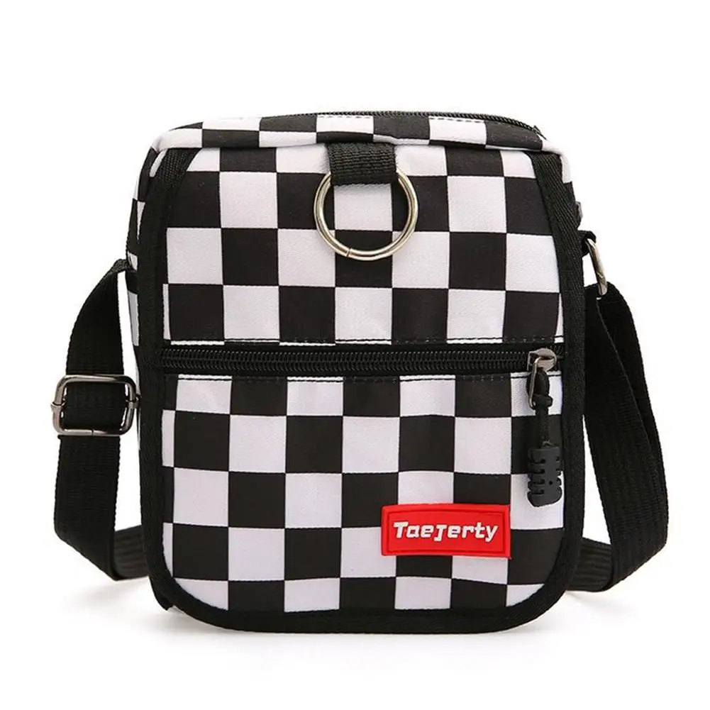 Women Canvas Bag Hong Kong Style Harajuku Style Contrast Color Small Bag Korean Style Fashionable Casual Messenger Shoulder Bags - Цвет: A