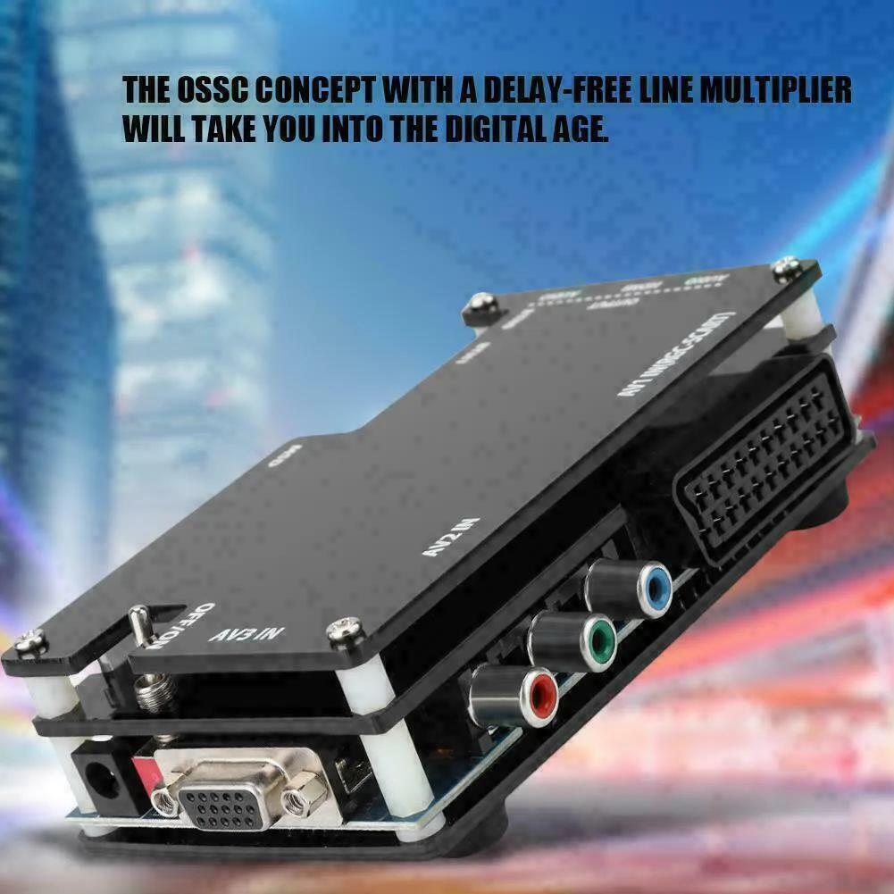 

Scan Practical With Remote Control Converter Kit Universal OSSC Black Home Adapter HDMI Retro Game Console For PlayStation2