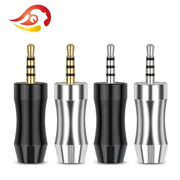 

QYFANG 2.5mm Earphone Plug 4 Pole Stereo Rhodium/Gold Plated Copper Audio Jack No-Step Wire Connector HiFi Headset Metal Adapter
