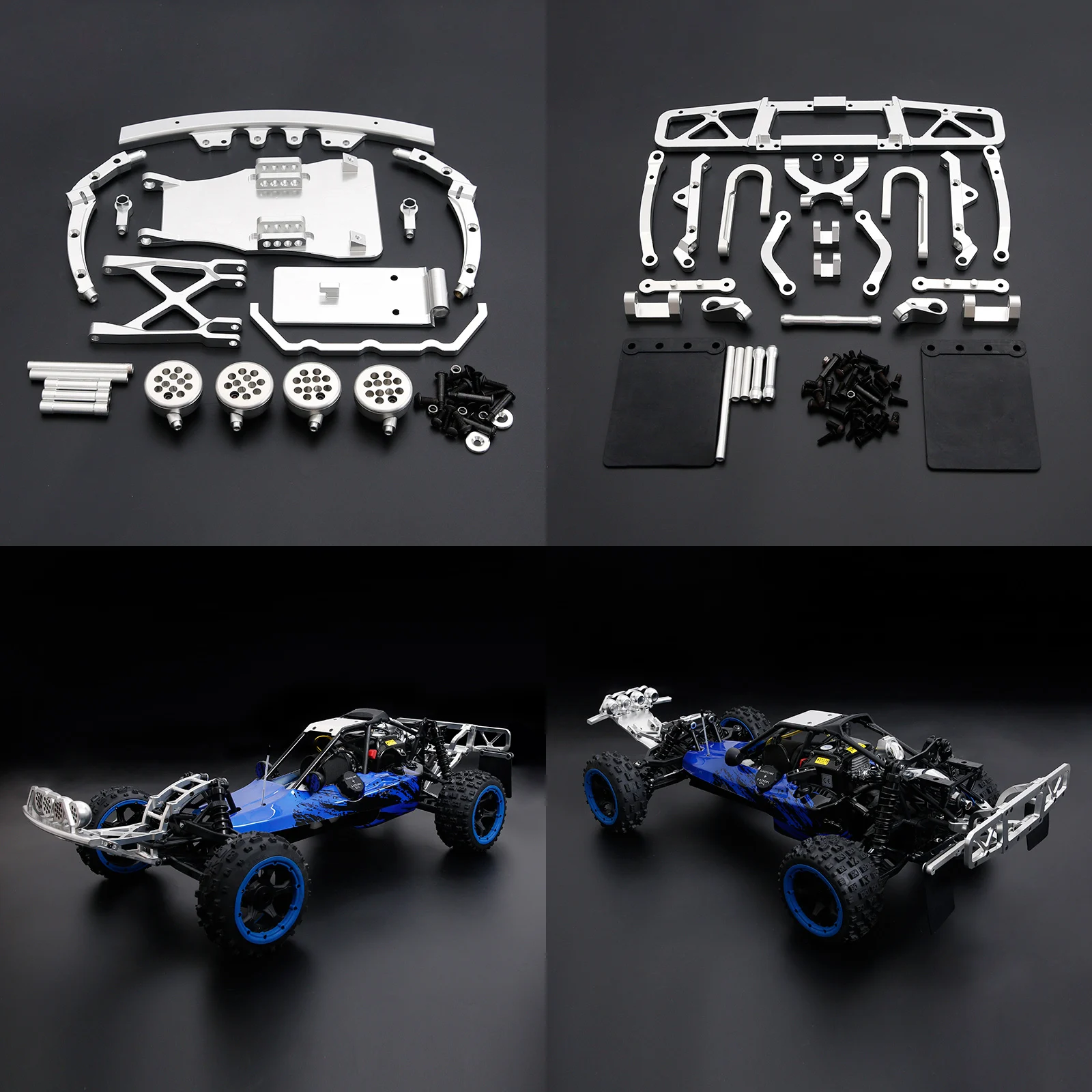 Алюминиевый передний бампер + задний для 1/5 HPI ROVAN KM BAJA 5B 5T.5SC. Автозапчасти rc |