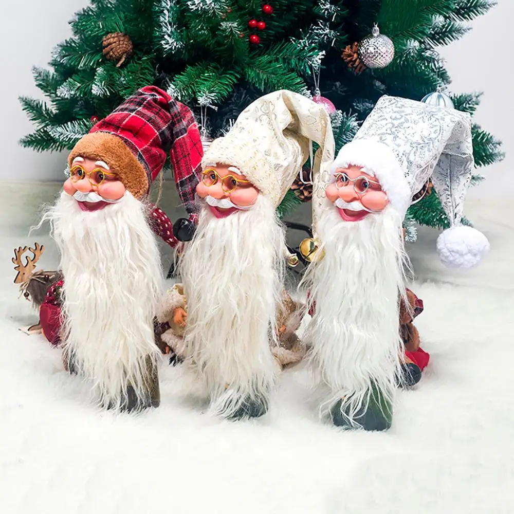 Санта Клаус голова винный набор отверстие бутылки украшение красное вино