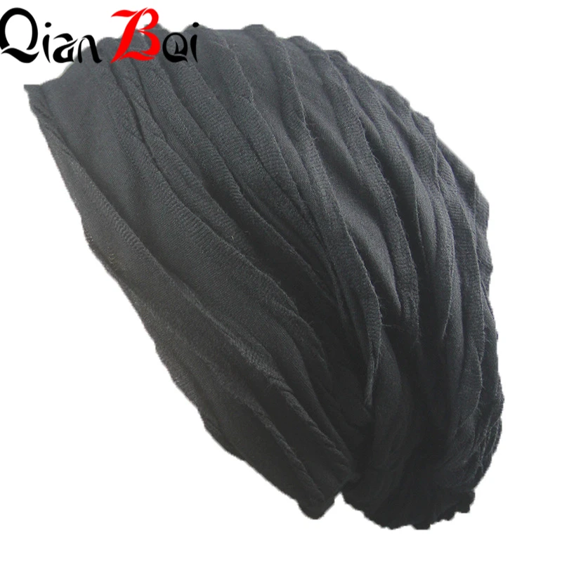QianBei,, 4 шт./партия, повседневные шапочки для мужчин и женщин, Модная вязаная зимняя шапка, одноцветная хип-хоп кепка, Кепка унисекс