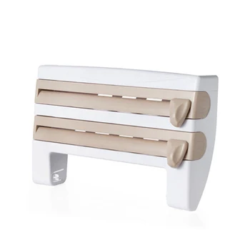 

Multipurpose Shelf Storage Box Paper Holder Plastic Wrap Cutter Dispenser Preservative Film Cutter Kitchen Tool WXV Sale