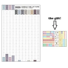 1 шт. agenda 365 дней настенный бумажный календарь ежедневный планировщик заметки очень большое обучение, чтобы сделать список kawaii школьные принадлежности