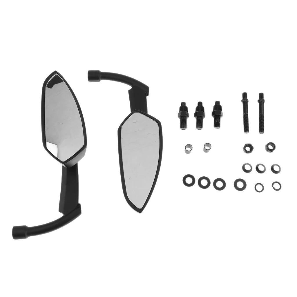 Black Motorcycle Adjustable Rear View Mirrors for Harley X48 XL883 1200  125 x 50 mm