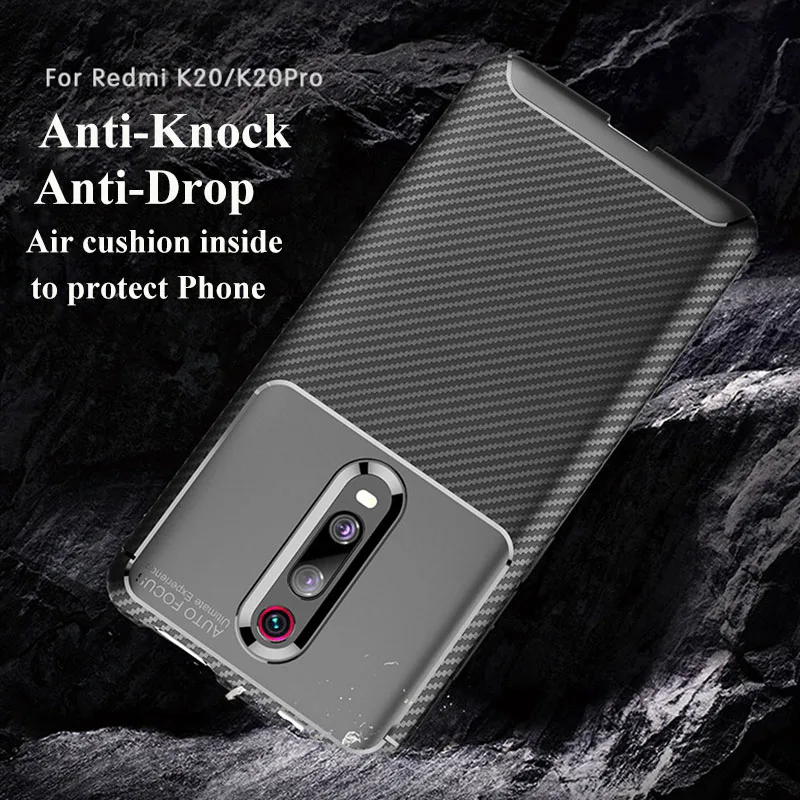 

Luxury Carbon Fiber Grain Beetle Matte Phone Case Cover For Xiaomi 9T Redmi K20 K20 Pro Anti-Fingerprint Anti-Knock Fitted Case