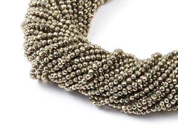

Faceted Gemstone Beads - Copper Pyrite Beads - 15.9" / 209PCS / 1 Strand - 2x2mm - Gemstone Beads - NS1013A