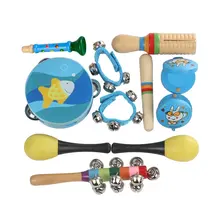 Головоломка раннее образование музыкальный инструмент песок молоток ручная палочка с колокольчиком колокольчик кольцо маленький динамик 10 наборов