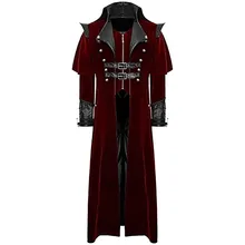 Винтаж стимпанк длинные пальто для мужчин королевский стиль вампира Косплей Костюм хороший поп дизайн мужчин Ретро готический пальто фрак