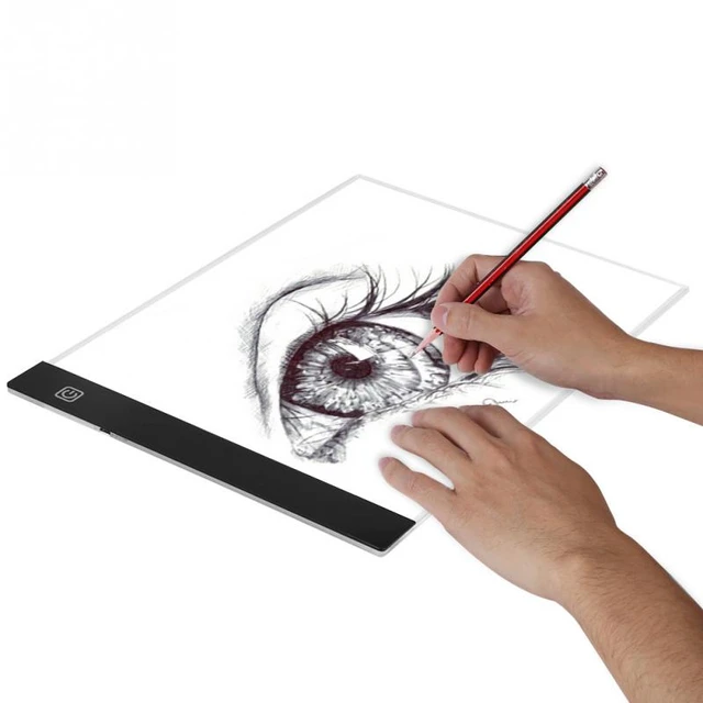 New LED Light Drawing Pad Digital Graphic Board Eye Protection Soft Light  A4 Copy Stencil Drawing Board Tablet Painting Board for Children's Art  Students Study