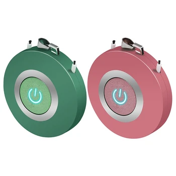 

2 Pcs Hanging Neck Air Purifier, Stylish Personal Wearable Mini Portable USB Rechargeable Negative Ion Air Purifier