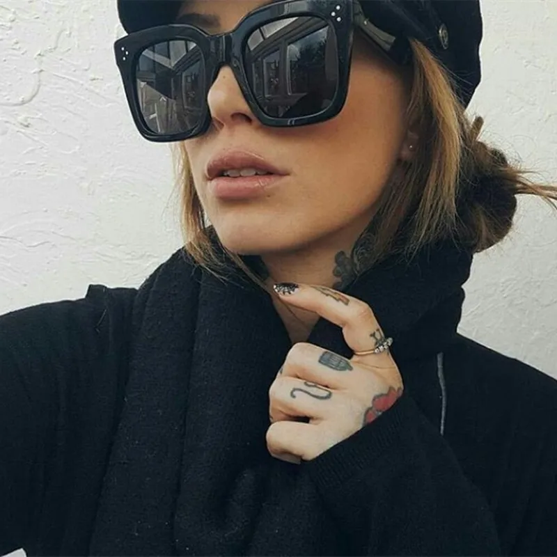 Квадратные Солнцезащитные очки для женщин фирменный дизайн 2020 Ретро стиль