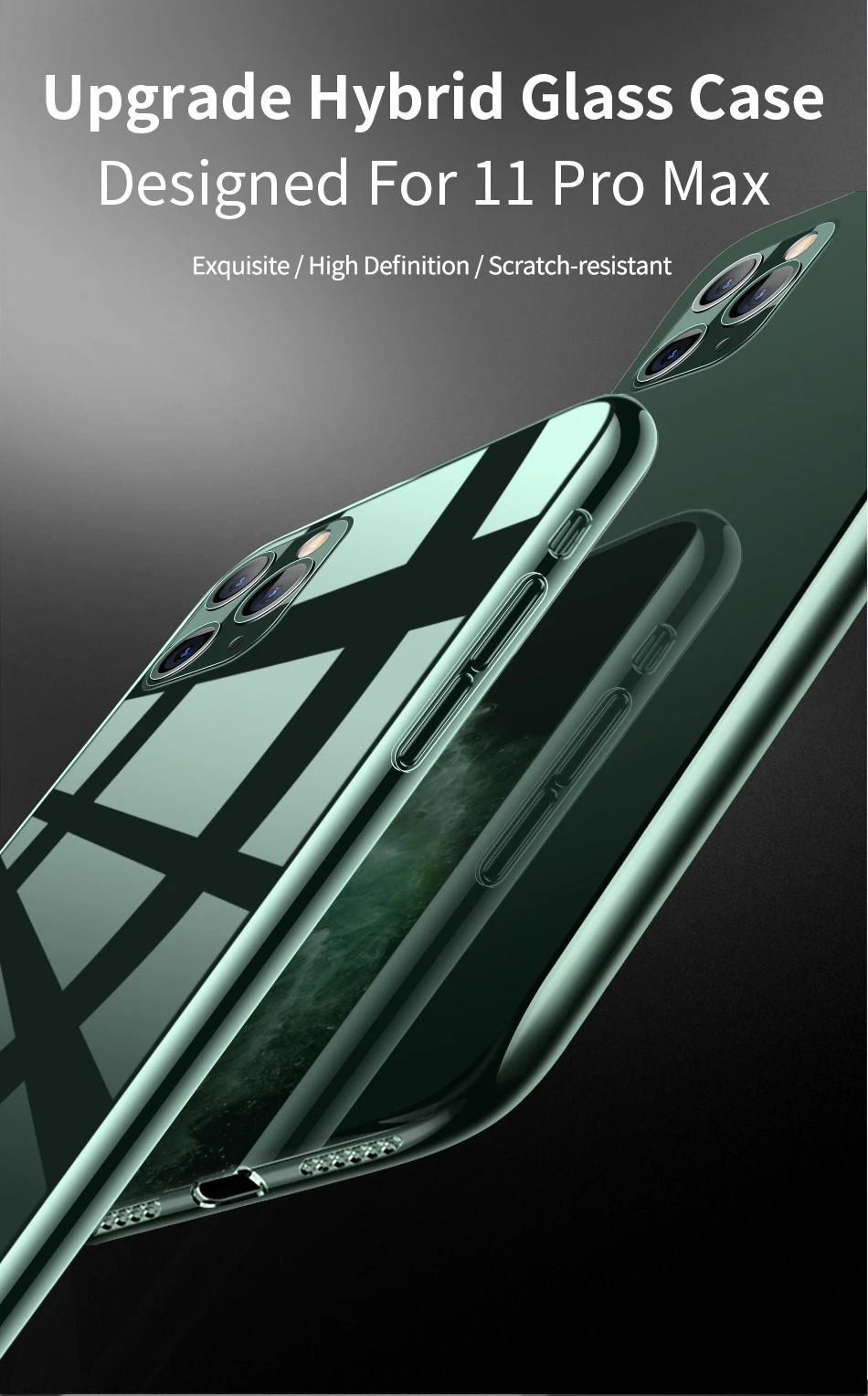 IHaitun роскошный стеклянный чехол для iPhone 11 Pro Max чехол s Мягкий край ультра тонкий прозрачный стеклянный чехол для iPhone XS MAX XR X 10 7 8