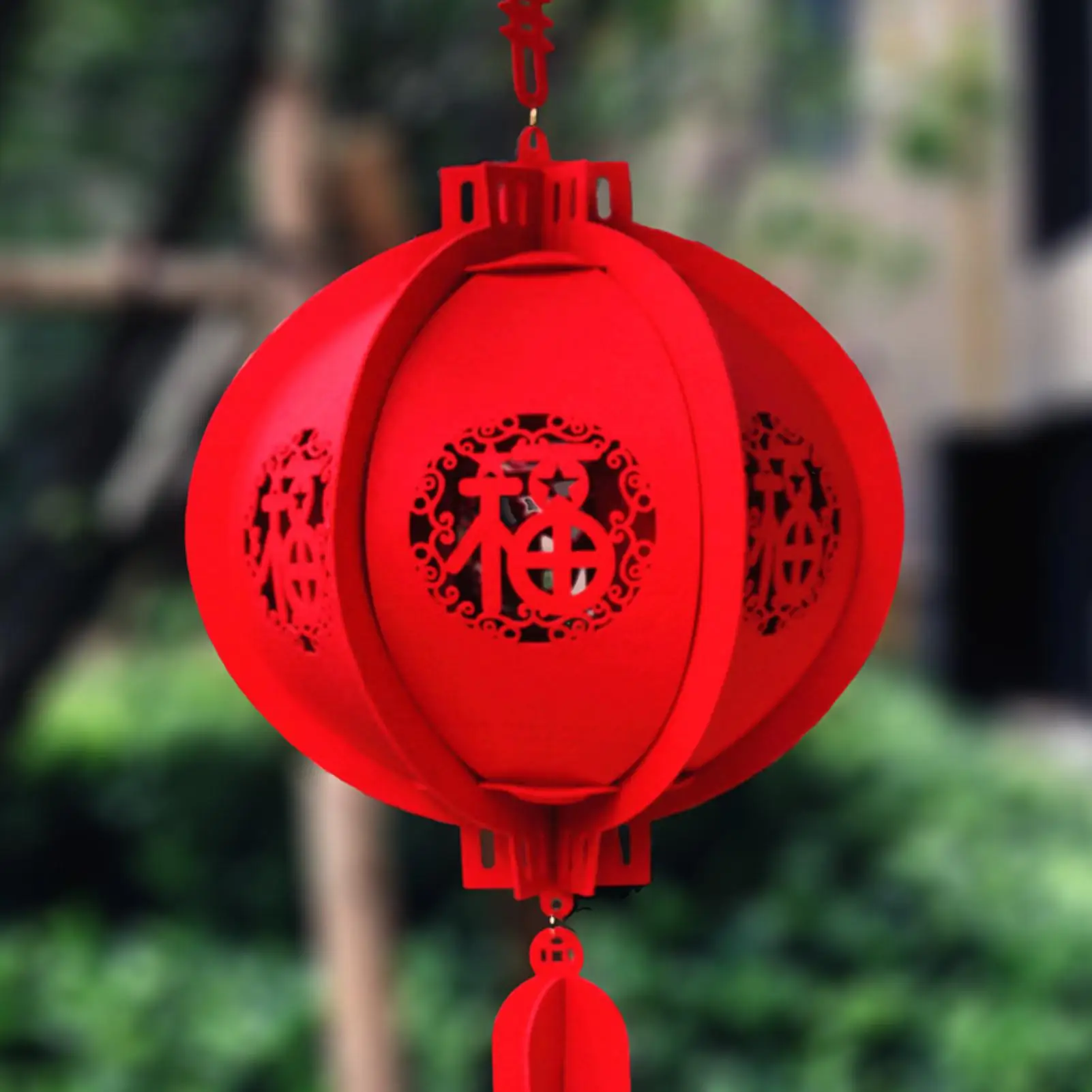 25/30cm Good Luck Red Lantern Chinese New Year Spring Festival Celebration Decor DIY Non-Woven Palace Decorations | Дом и сад