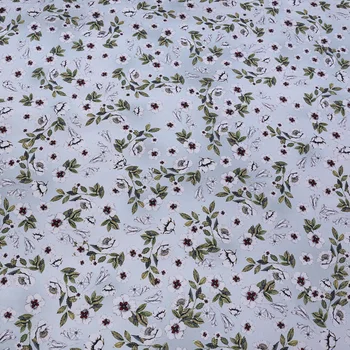 

Floral Print Natural Silk Fabric 93% Silk 7% Spandex 19 MM Soft Smooth