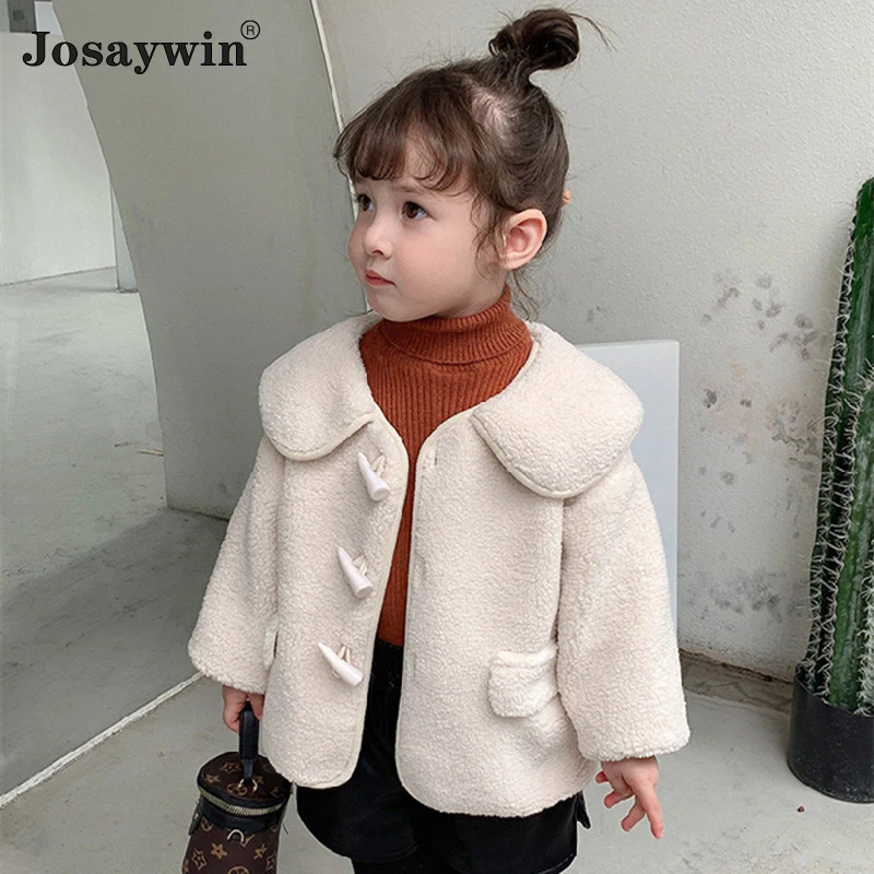 

Winter Children Jacket Coat Girls Kids Warm Parka Plus Velvet Thick Lamb Wool Fleece Coats for Girls Outerwear Coat for Girls