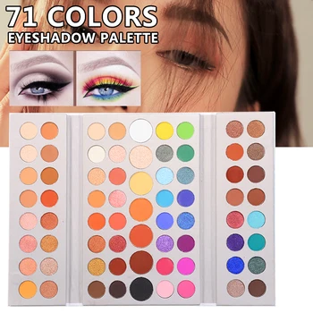 

71 Colors Shimmer Matte Eyeshadow Palette Makeup Powder Natural Eye Shadow For Smoky Eyes Wedding Party Makeup