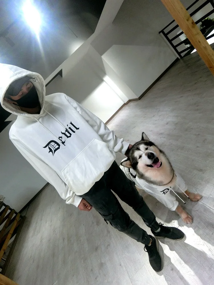 Модный бренд Pet наряд для родителей и ребенка с буквенным принтом Одежда с принтом в виде собак осень-зима Тедди Pomeway золотых волос питомцев, Костюмы собака Костюмы