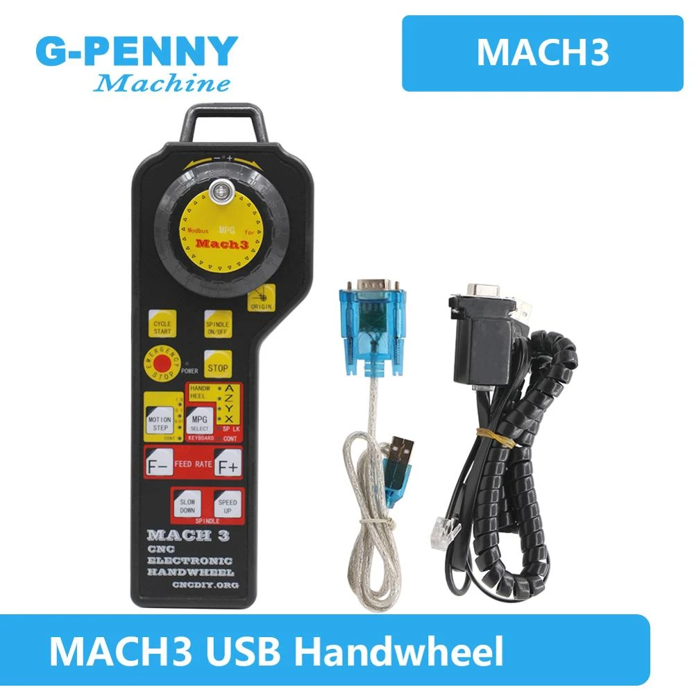 MACH3 USB Industrial Electronic Handwheel Manual Control Generator for CNC Milling Machine CNC Lathes ZKS-KS Electronic Handwheel 