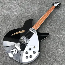 Высокое качество 6 струнная электрогитара, Ricken 360 электрогитара, черная краска тела с точка инкрустация грифа