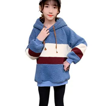 

Children's Hoodies Winter Thicken Pullover Sweatshirt for Girls Clothes Fleece Kids Sweatshirt Teenage Girls Clothing 4-13 Years