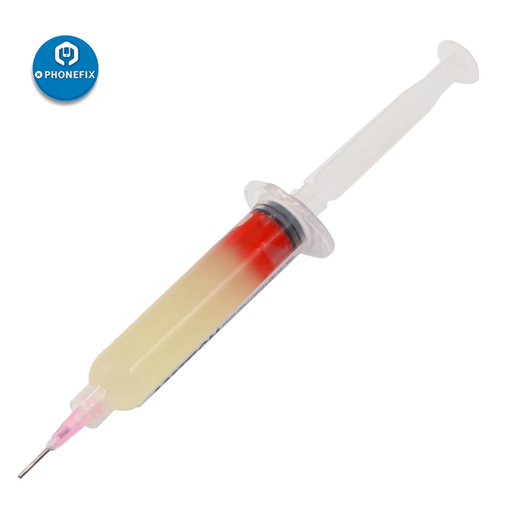 With Needle Squeeze PHONEFIX No-Clean паяльная паста Флюс RMA-223 сварочный флюс для мобильного телефона паяльная станция SMD PGA PCB инструмент для ремонта - Цвет: With Needle Squeeze