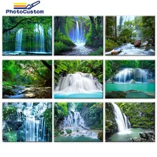 PhotoCustom Tree Landscape Framed Painting By Numbers For Adults Modern Zero basis on canvas Living room gift